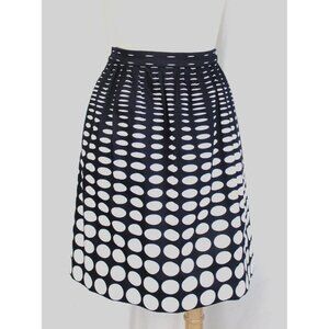 J CREW FACTORY PRINTED STRETCH COTTON SKIRT NAVY WHITE SIZE 6 PETITE NEW C4112